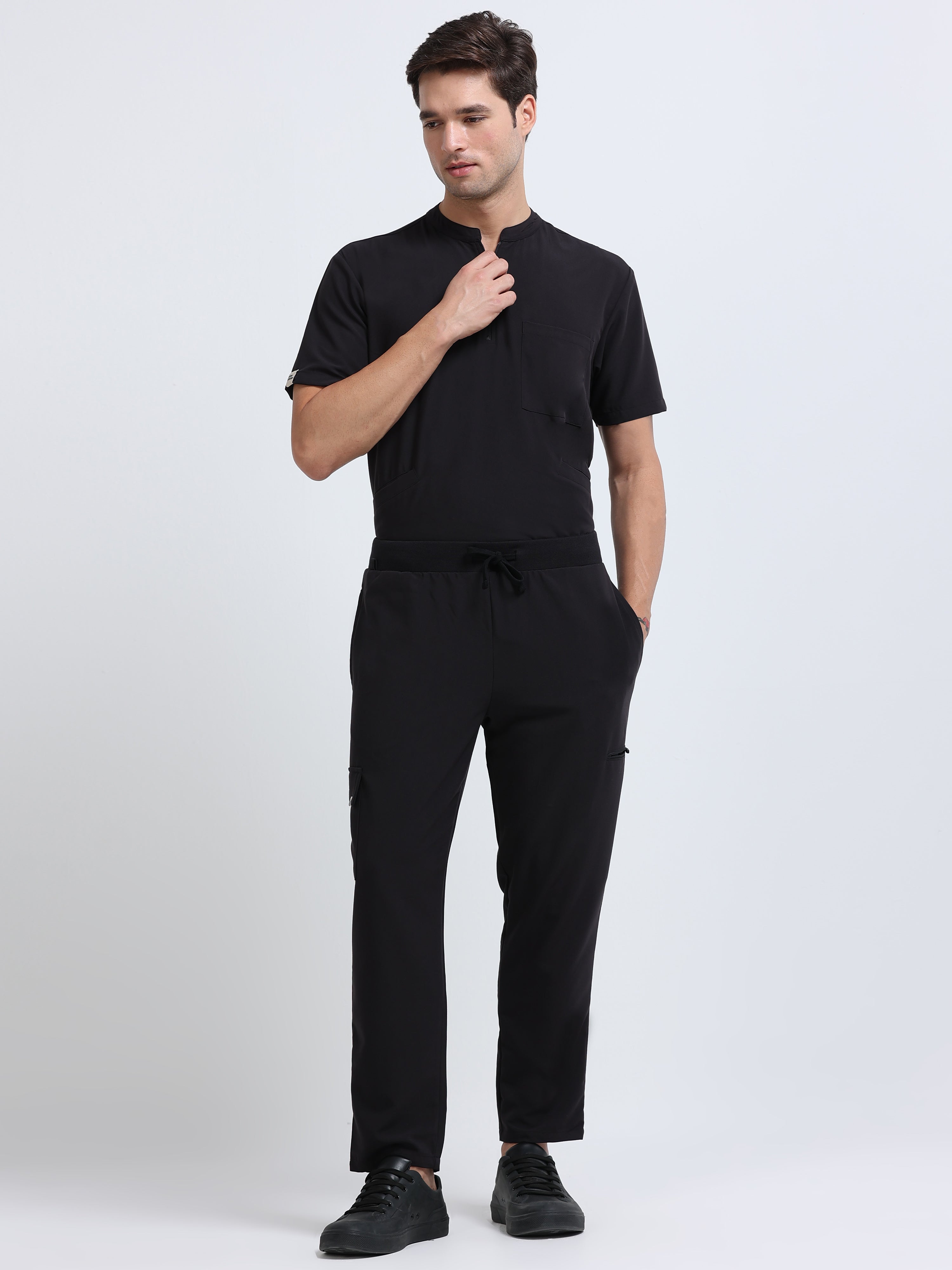 Side Pocket with Med House Label Detail